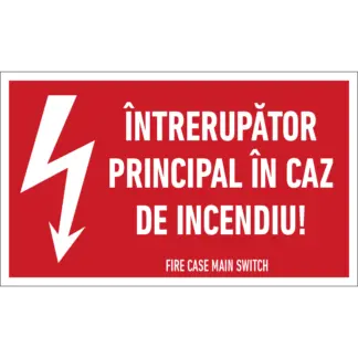 Indicator - Întrerupător principal în caz de incendiu