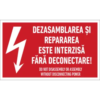 Indicator - Dezasamblarea și repararea este interzisă fără deconectare!