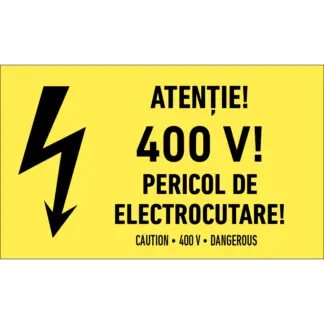 Indicator - Atenție! 400 V! Pericol de electrocutare!