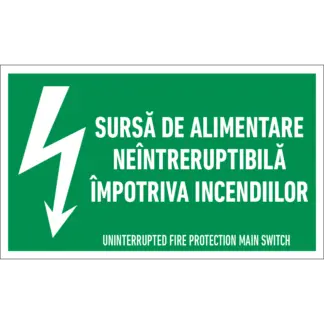 Indicator - Sursă de alimentare neîntreruptibilă împotriva incendiilor