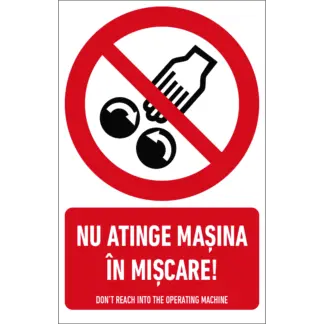 Indicator ISO - Nu atinge mașina în mișcare!