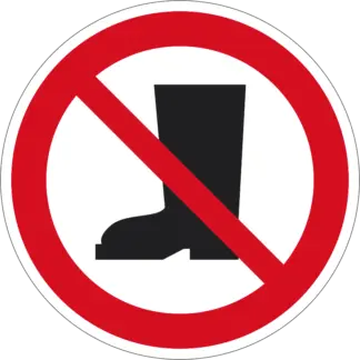 Indicator ISO - Accesul cu pantofi de protecție este interzisă!